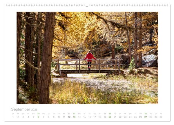 Produktbild: saas fee (hochwertiger Premium Wandkalender 2026 DIN A2 quer), Kunstdruck in Hochglanz
