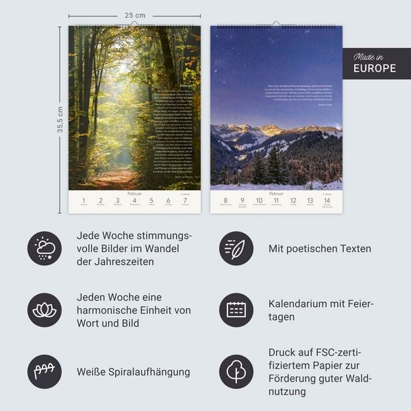Produktbild: Literaturkalender Natur Wochen-Kulturkalender 2027