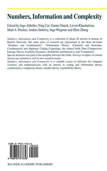Produktbild: Numbers, Information and Complexity