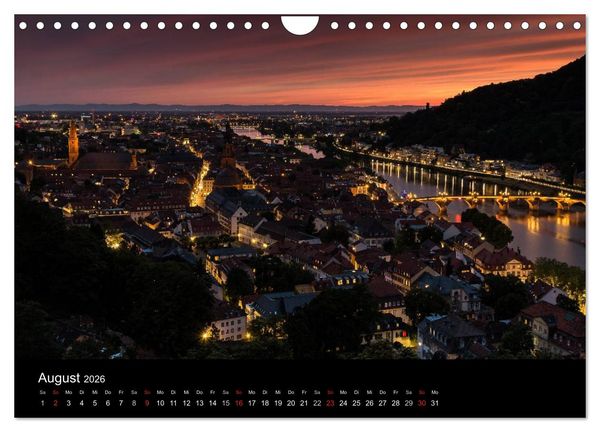 Produktbild: Heidelberger Stadtansichten (Wandkalender 2026 DIN A4 quer), CALVENDO Monatskalender