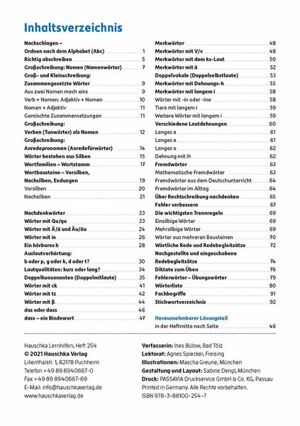 Deutsch 4. Klasse Übungsheft - Rechtschreiben und Diktate