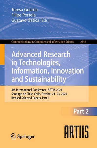 Produktbild: Advanced Research in Technologies, Information, Innovation and Sustainability