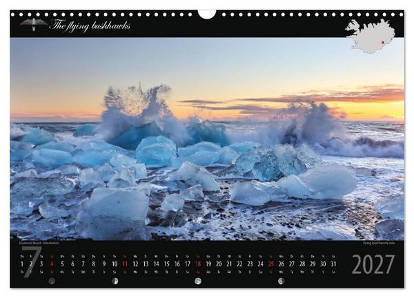 Produktbild: Island Blickwinkel 2027 (Wandkalender 2027 DIN A3 quer), CALVENDO Monatskalender