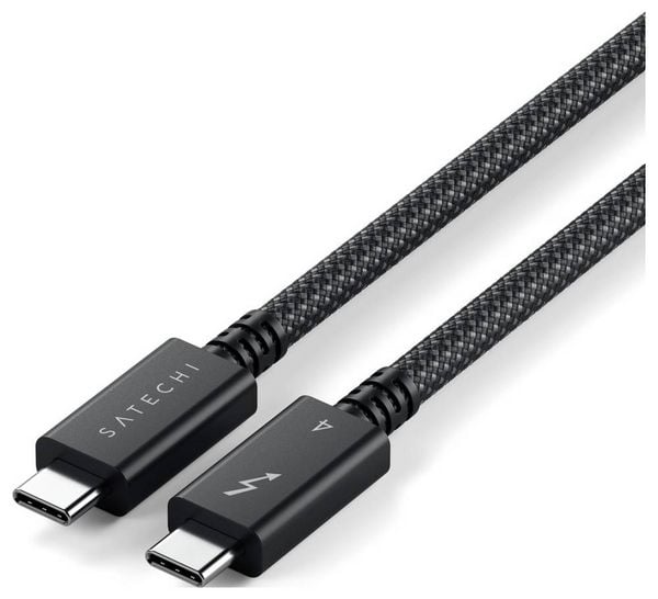Produktbild: Satechi Thunderbolt&trade;-Kabel Thunderbolt&trade; 4 USB-C&reg; 1.00m Schwarz, Silber ST-YTB100K