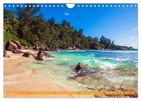 Produktbild: Seychellen - Die sch&ouml;nsten Str&auml;nde (Wandkalender 2026 DIN A4 quer), CALVENDO Monatskalender