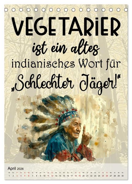 Produktbild: J&auml;gerspr&uuml;che (Tischkalender 2026 DIN A5 hoch), CALVENDO Monatskalender