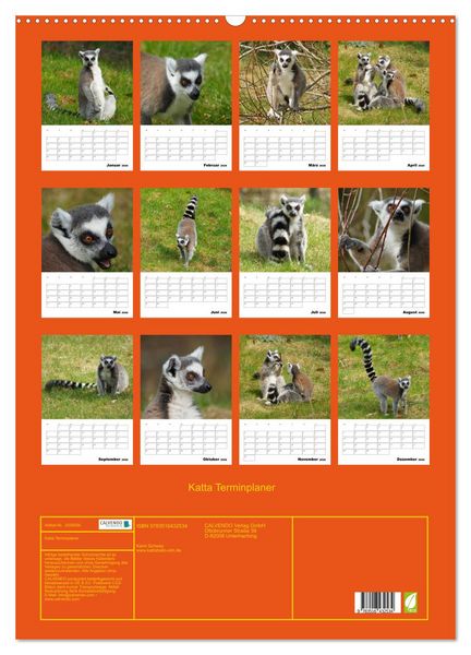 Produktbild: Katta Terminplaner (Wandkalender 2026 DIN A2 hoch), CALVENDO Monatskalender