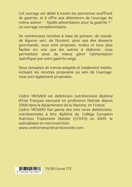 Produktbild: Mes recettes faciles pour la gastrite.