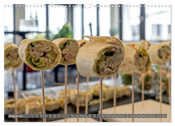 Produktbild: Perfekt angerichtet - Fingerfood, Appetizer und Desserts (Wandkalender 2026 DIN A3 quer), CALVENDO Monatskalender