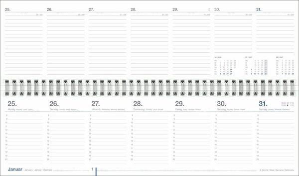 Produktbild: Wochenquerplaner, blau 2027