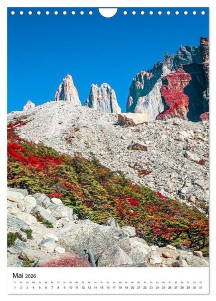 Produktbild: Patagonien, die sch&ouml;nsten Reiseziele: Wildnis am Rande der Welt (Wandkalender 2026 DIN A4 hoch), CALVENDO Monatskalender
