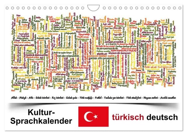 Produktbild: Kultur-Sprachkalender T&uuml;rkisch-Deutsch (Wandkalender 2026 DIN A4 quer), CALVENDO Monatskalender
