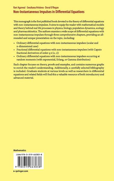 Produktbild: Non-Instantaneous Impulses in Differential Equations