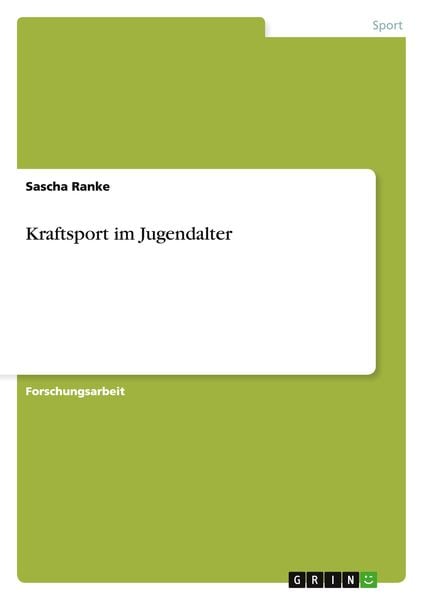 Produktbild: Kraftsport im Jugendalter