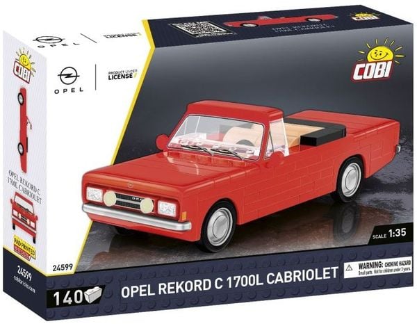 COBI Youngtimer 24599 - Opel Rekord C 1700 L Cabriolet, Bausatz, 1:35, 140 Bauteile