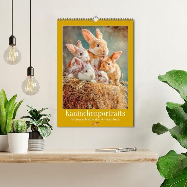Produktbild: Kaninchenportraits - Mit feinem Blickdetail und viel Ausdruck (Wandkalender 2027 DIN A3 hoch), CALVENDO Monatskalender