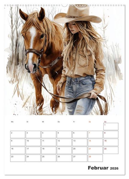 Produktbild: Herzenspferde (Wandkalender 2026 DIN A2 hoch), CALVENDO Monatskalender