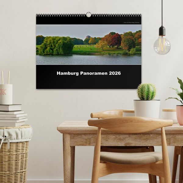Produktbild: Hamburg Panoramen 2026 (Wandkalender 2026 DIN A3 quer), CALVENDO Monatskalender