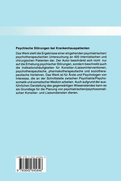 Produktbild: Psychische St&ouml;rungen bei Krankenhauspatienten