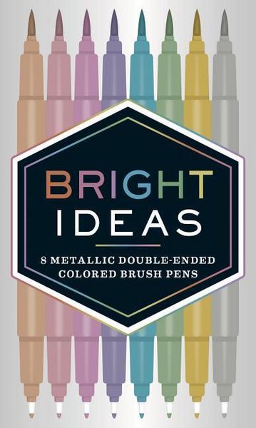 Produktbild: Bright Ideas: 8 Metallic Double-Ended Colored Brush Pens