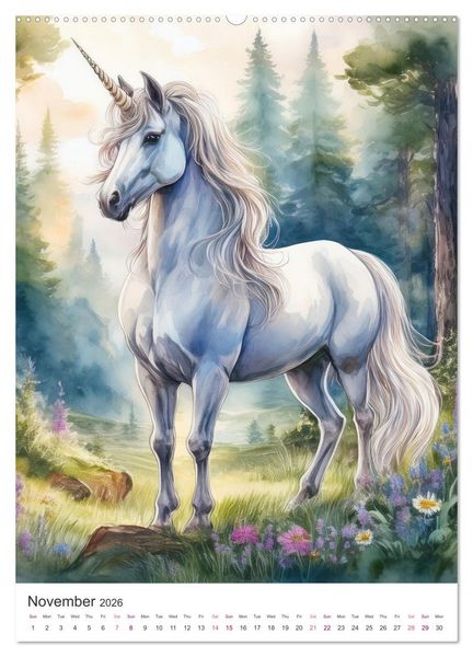 Produktbild: Fantastic horses from myths and legends (High Quality Premium Wall Calendar 2026 DIN A2 portrait),CALVENDO 12 Month Wall Calendar