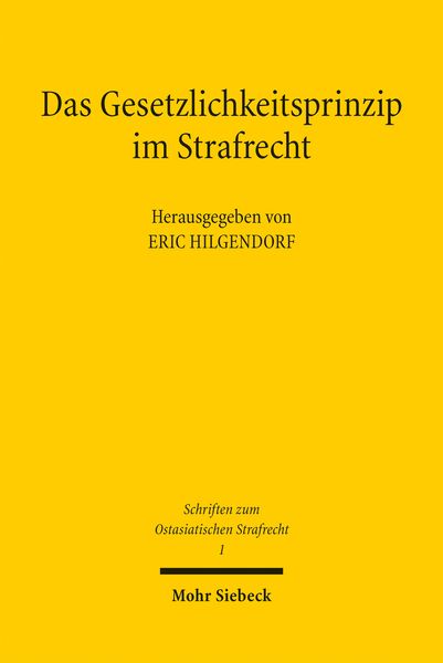 Produktbild: Das Gesetzlichkeitsprinzip im Strafrecht