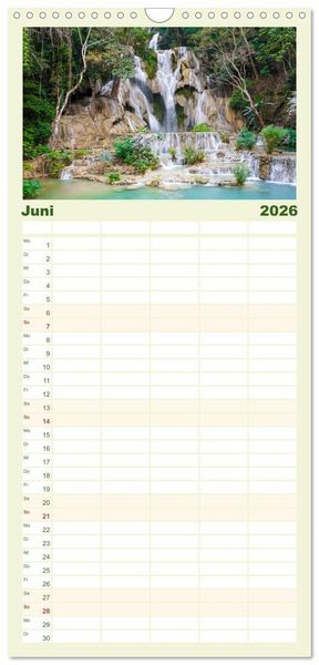 Produktbild: Familienplaner 2026 - S&uuml;dostasiens Natursch&auml;tze mit 5 Spalten (Wandkalender, 21 x 45 cm) CALVENDO