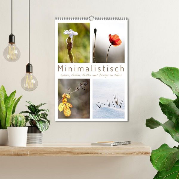 Produktbild: Minimalistisch, Gr&auml;ser, Bl&uuml;ten, Bl&auml;tter und Zweige im Fokus (Wandkalender 2026 DIN A3 hoch), CALVENDO Monatskalender