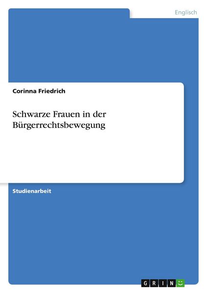 Produktbild: Schwarze Frauen in der B&uuml;rgerrechtsbewegung