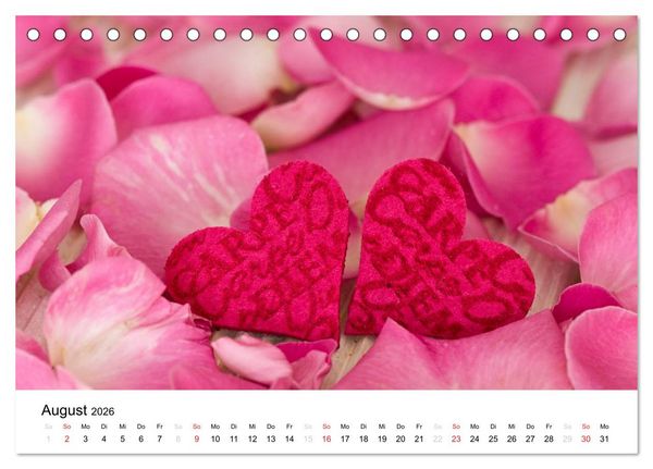Produktbild: Mein Herz schl&auml;gt pink (Tischkalender 2026 DIN A5 quer), CALVENDO Monatskalender