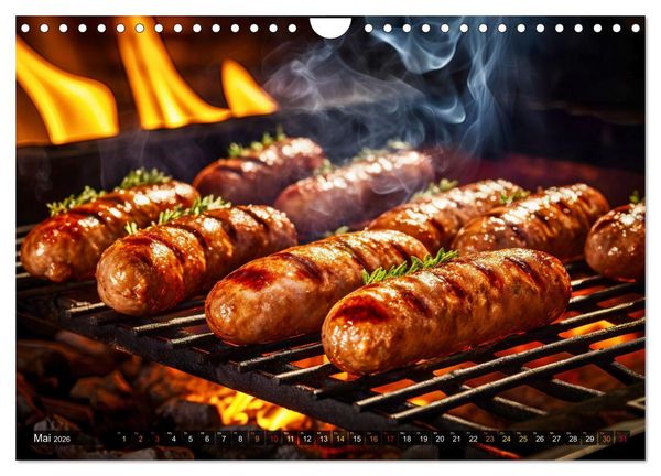 Produktbild: BBQ Feuerzauber - Grillkalender (Wandkalender 2026 DIN A4 quer), CALVENDO Monatskalender