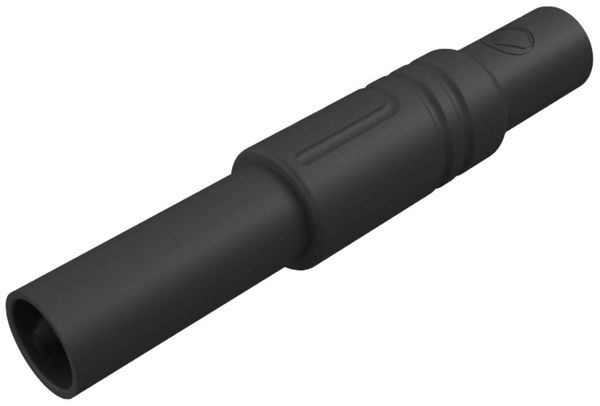 SKS Hirschmann LAS S G Sicherheits-Lamellenstecker Stecker, gerade Stift-Ø: 4mm Schwarz 1St.