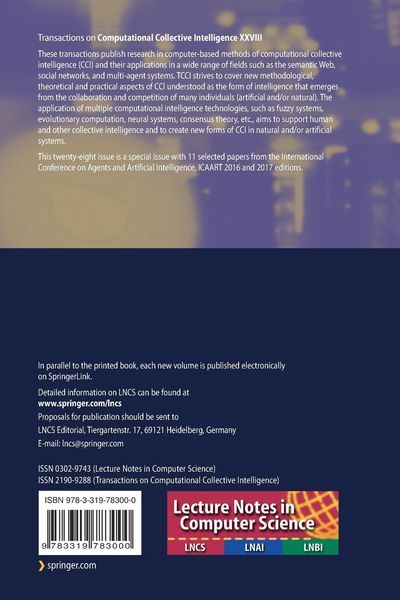 Produktbild: Transactions on Computational Collective Intelligence XXVIII