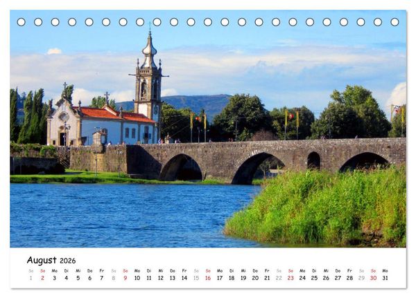 Produktbild: Jakobsweg - Camino Portugues Central (Tischkalender 2026 DIN A5 quer), CALVENDO Monatskalender