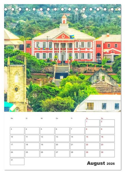 Produktbild: Nassau - Reiseplaner (Tischkalender 2026 DIN A5 hoch), CALVENDO Monatskalender