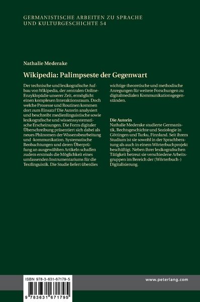 Produktbild: Wikipedia: Palimpseste der Gegenwart