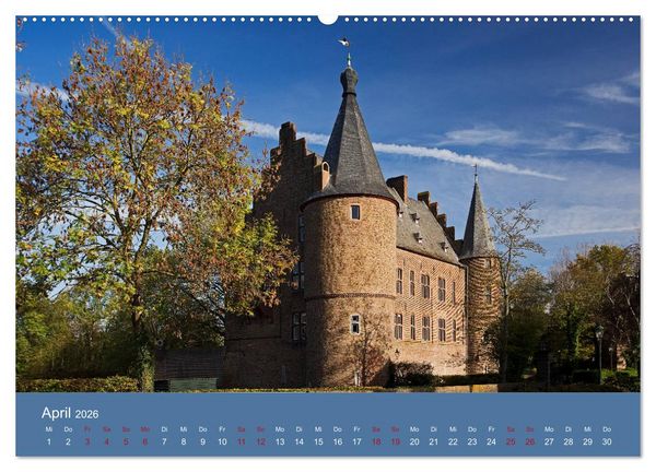 Produktbild: ERFTSTADT - Burgen und B&uuml;rgerh&auml;user (hochwertiger Premium Wandkalender 2026 DIN A2 quer), Kunstdruck in Hochglanz