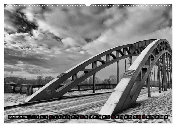 Produktbild: Magdeburg in Schwarz - Wei&szlig; (Wandkalender 2027 DIN A2 quer), CALVENDO Monatskalender