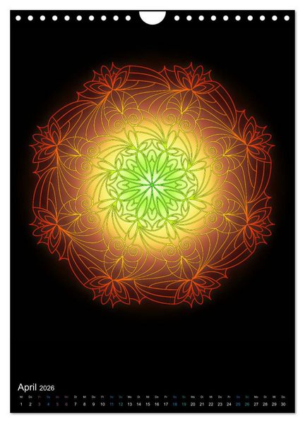 Produktbild: Mandala-Kalender 2026 (Wandkalender 2026 DIN A4 hoch), CALVENDO Monatskalender