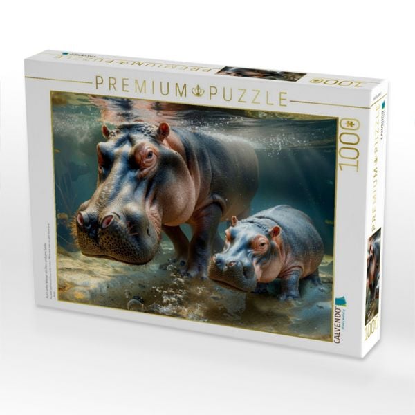 Produktbild: CALVENDO Puzzle Auch unter Wasser ein Herz und eine Seele | 1000 Teile Lege-Gr&ouml;&szlig;e 64x48cm Foto-Puzzle f&uuml;r gl&uuml;ckliche Stunden