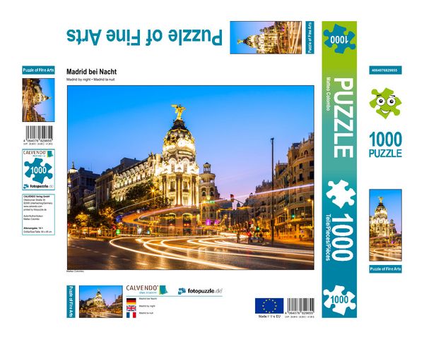 Produktbild: CALVENDO Puzzle Madrid bei Nacht 1000 Teile Lege-Gr&ouml;&szlig;e 640 x 480 cm Foto-Puzzle Bild von Matteo Colombo
