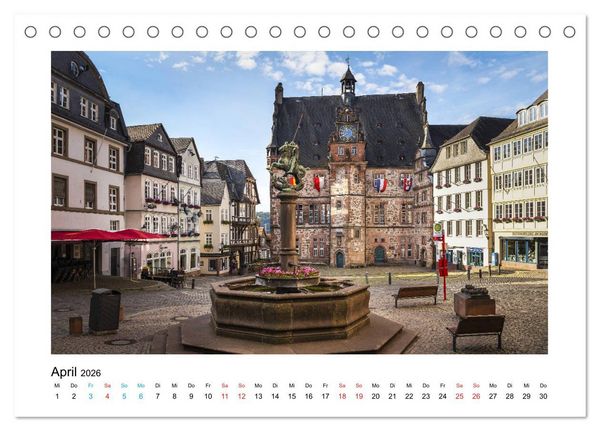 Produktbild: Marburg an der Lahn - ein Jahr in Bildern (Tischkalender 2026 DIN A5 quer), CALVENDO Monatskalender