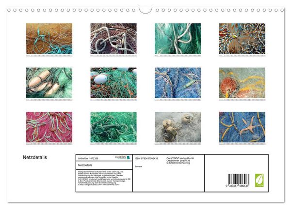 Produktbild: Netzdetails (Wandkalender 2026 DIN A3 quer), CALVENDO Monatskalender