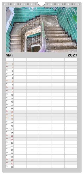 Produktbild: Familienplaner 2027 - Lost Places in Deutschland mit 5 Spalten (Wandkalender, 21 x 45 cm) CALVENDO