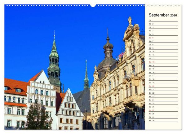 Produktbild: Zwickau - Stadt an der Mulde (Wandkalender 2026 DIN A2 quer), CALVENDO Monatskalender
