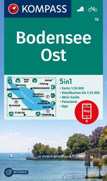 KOMPASS Wanderkarte 1b Bodensee Ost 1:50.000, Sonstige von , Kompass-Karten, 978-3-99154-231-5