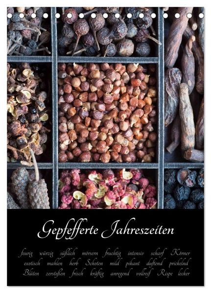 Produktbild: Gepfefferte Jahreszeiten (Tischkalender 2026 DIN A5 hoch), CALVENDO Monatskalender