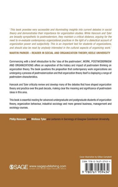 Produktbild: Work, Postmodernism and Organization