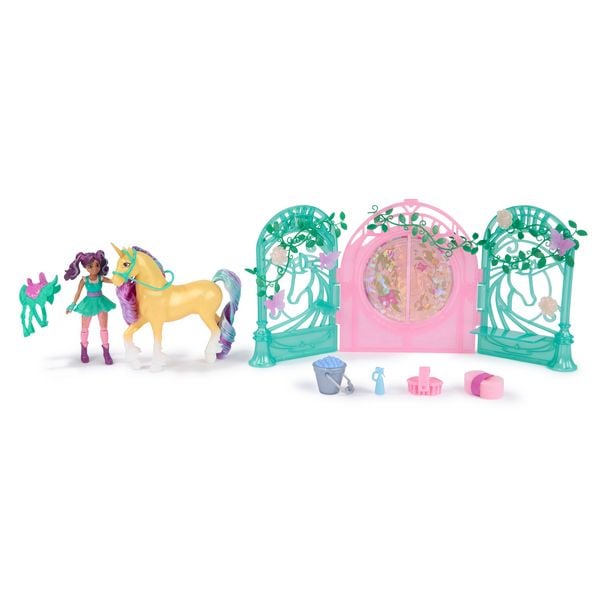 Produktbild: UCA Small Doll Ava & Leaf Stall Spielset