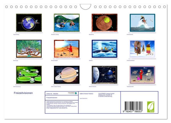 Produktbild: Freizeitvisionen (Wandkalender 2026 DIN A4 quer), CALVENDO Monatskalender